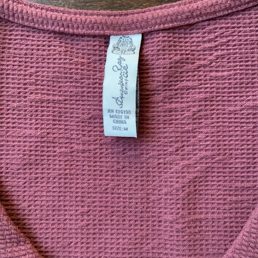 American Rag Cross Front Ruffle Knit Top - Picture 7 of 8
